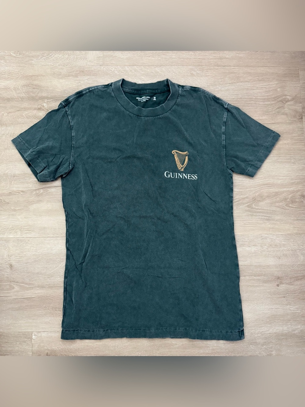Abercrombie and Fitch Green Guinness Graphic Tee Shirt